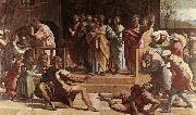 RAFFAELLO Sanzio The Death of Ananias painting